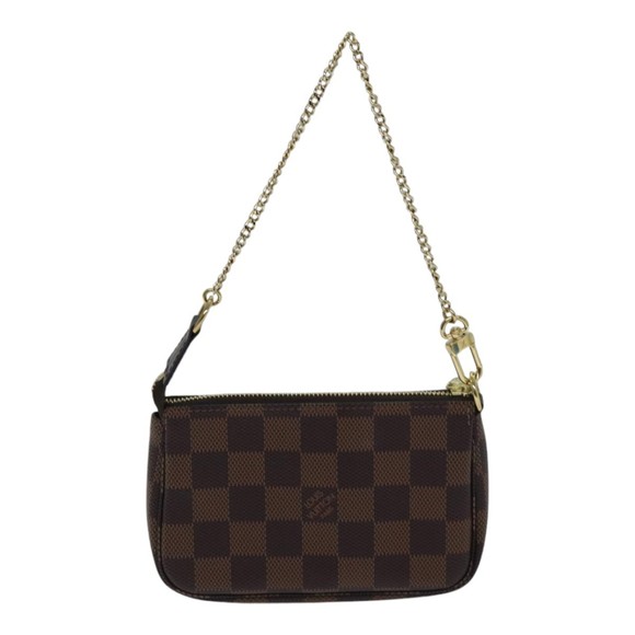 LOUIS VUITTON Damier Ebene Mini Pochette Accessoires Pouch N58009 LV Auth ac3267 - Picture 2 of 16
